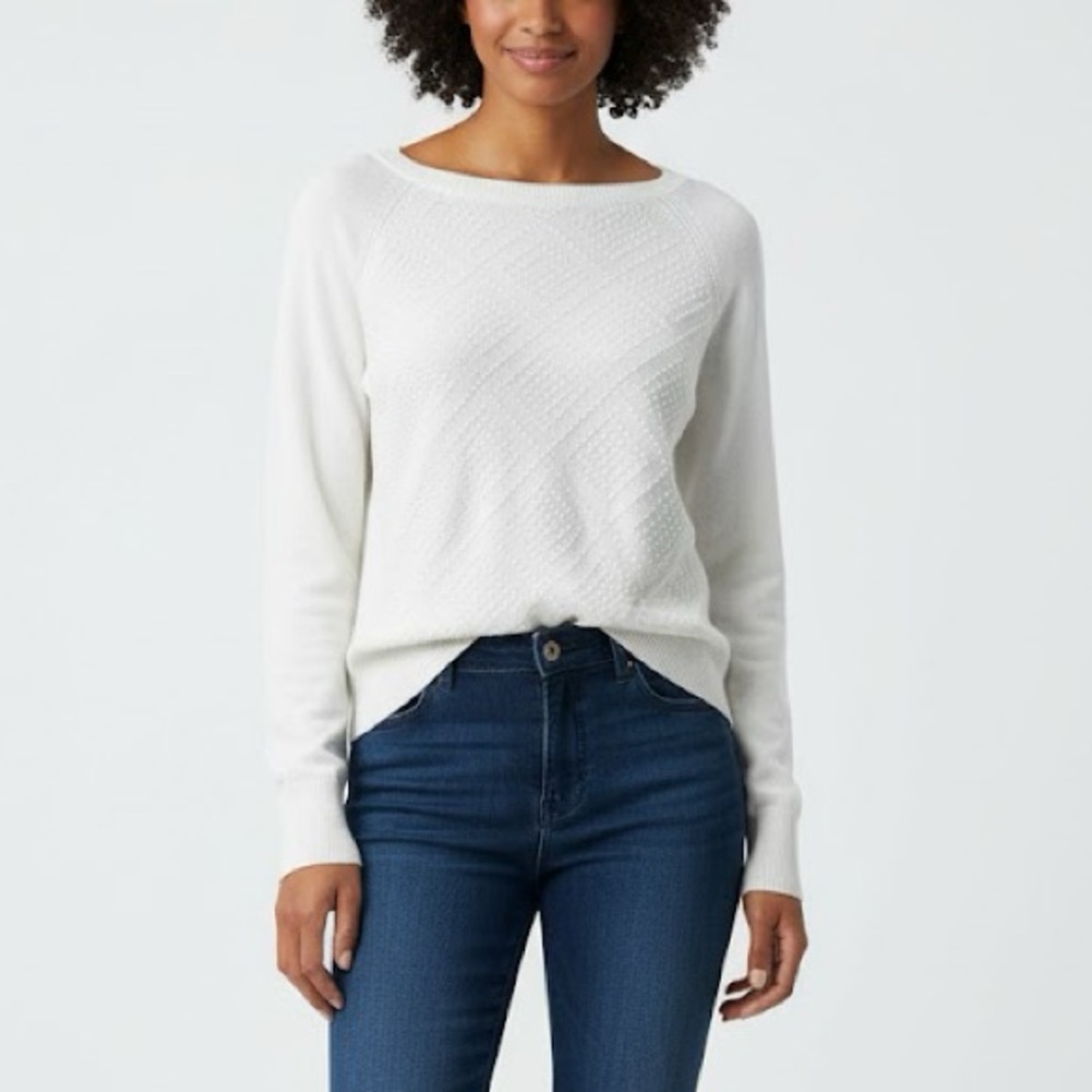 Brooks Brothers Boat Neck Textured Woman’s Sweater